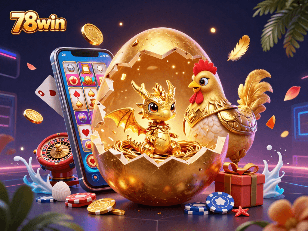 Engage with thrilling 78win gaming as gold dragon emerges in a vibrant online casino scene.