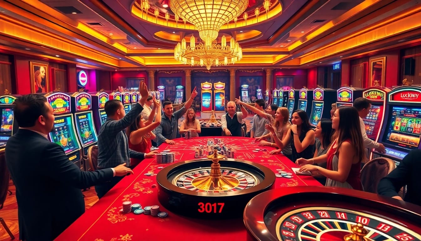 Experience the excitement of LuckyWin at a vibrant casino filled with winning moments.