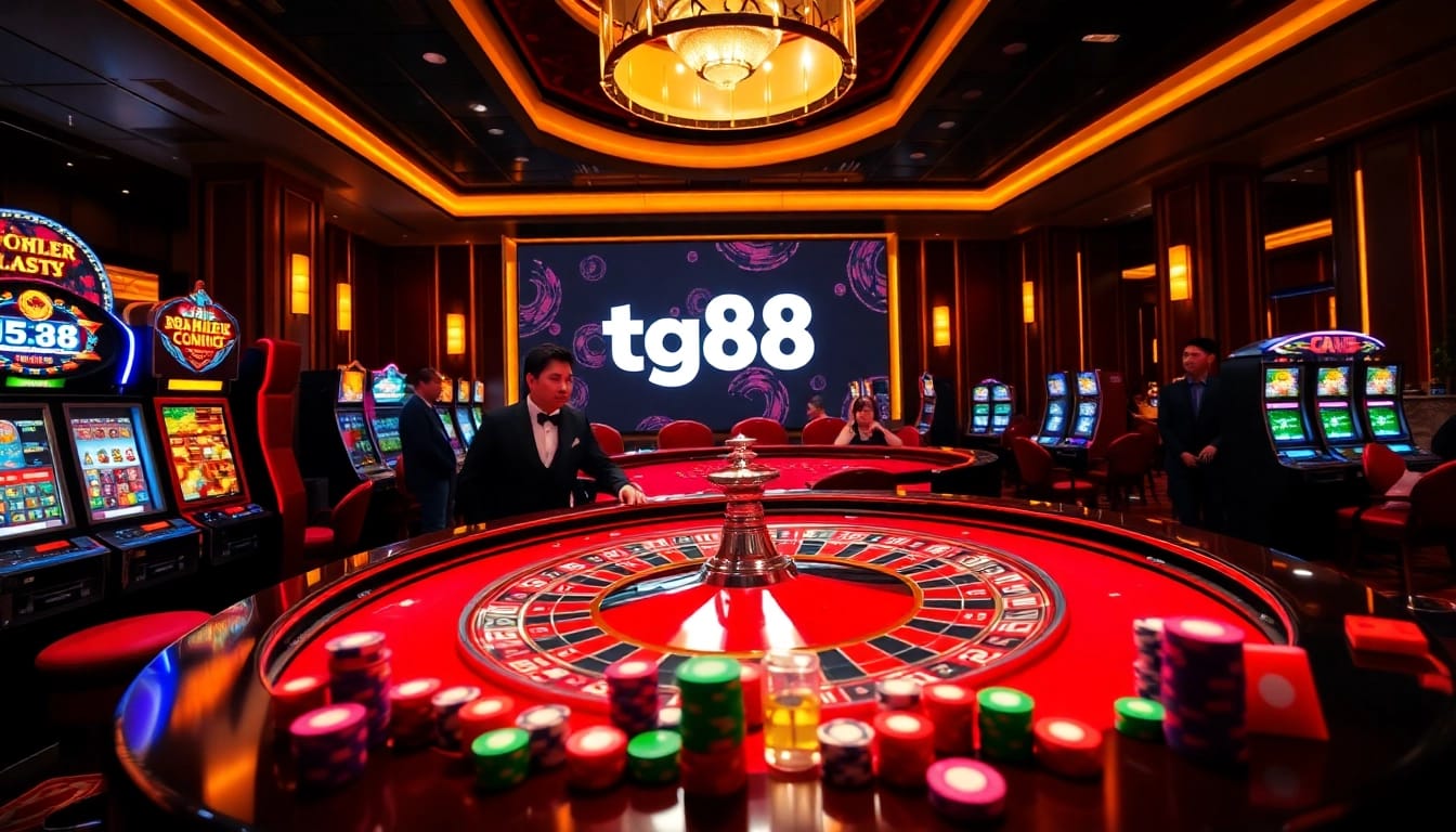 Experience the excitement of tg88 with vibrant casino tables, chips, and engaging gameplay.