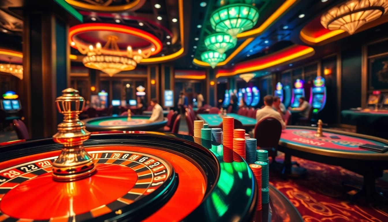 Experience the thrill of betting at 77bet with vibrant casino tables and rich games.