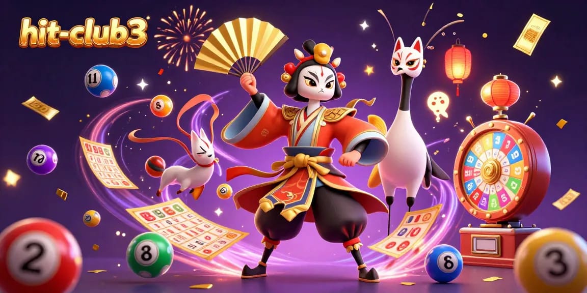 Experience the excitement of hit-club3's dynamic casino gaming with vibrant characters and elements.