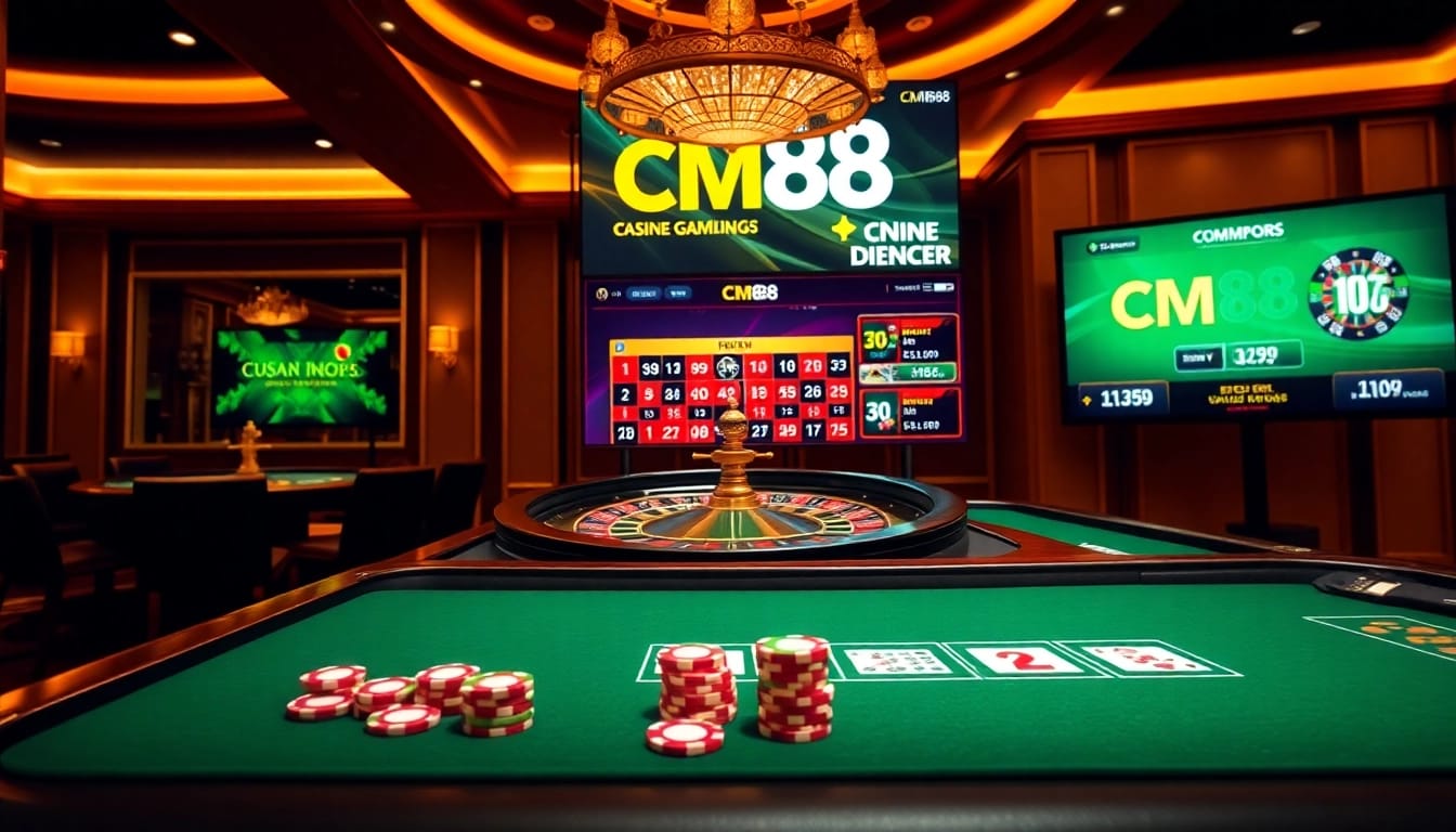 Experience the excitement at CM88 with vibrant gaming tables and professional ambiance.