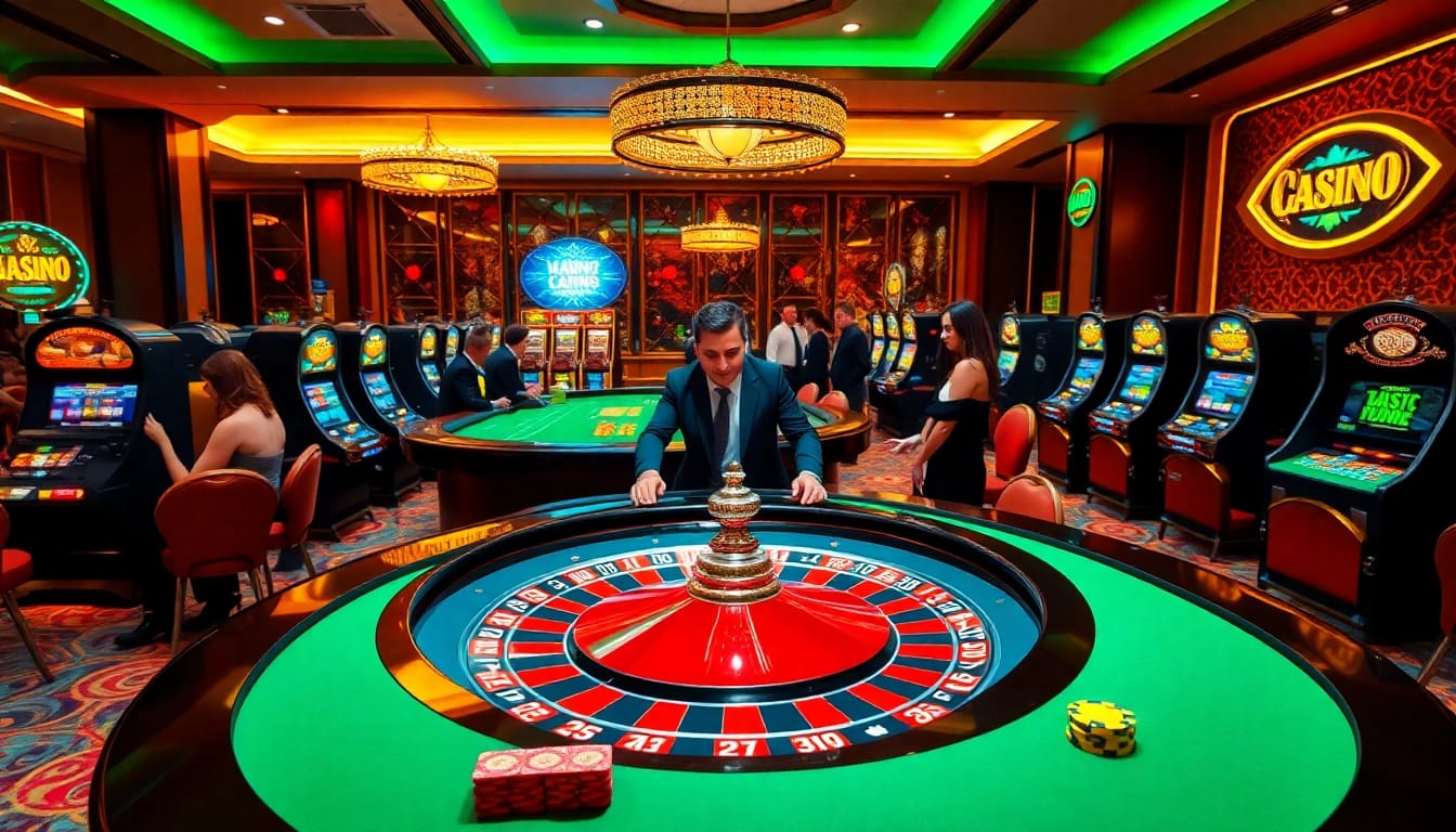 Experience high-stakes gambling at https://98win9.bid/ with an exciting roulette scene showcasing betting action.