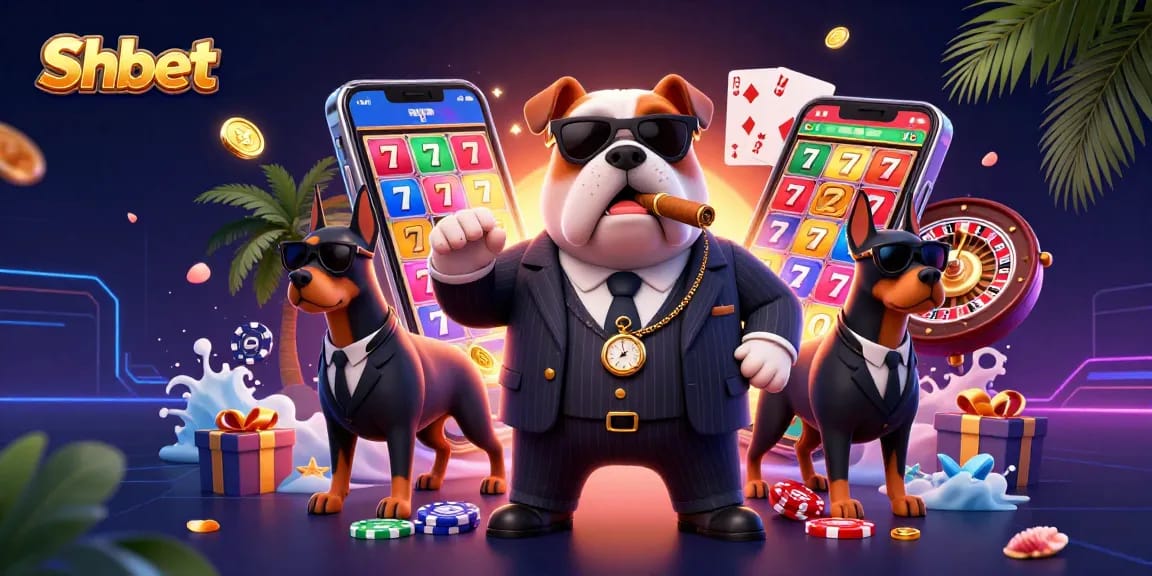 Spin the reels with Shbet's vibrant slots and dynamic casino elements in a lively 3D scene.