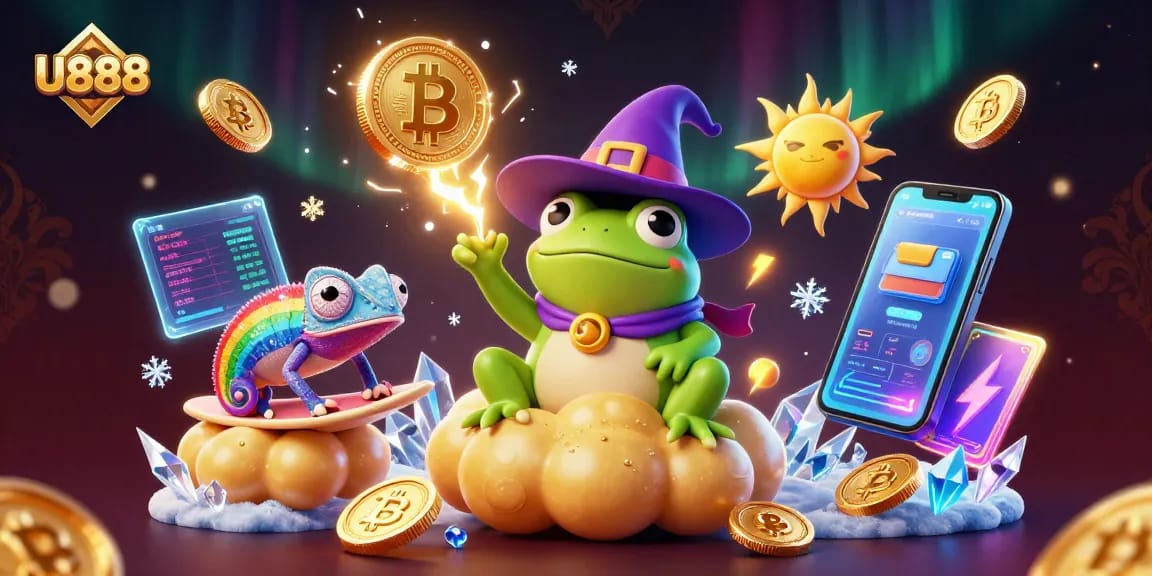 U888 invites players to embrace the excitement of winning with vibrant coins and animated characters.