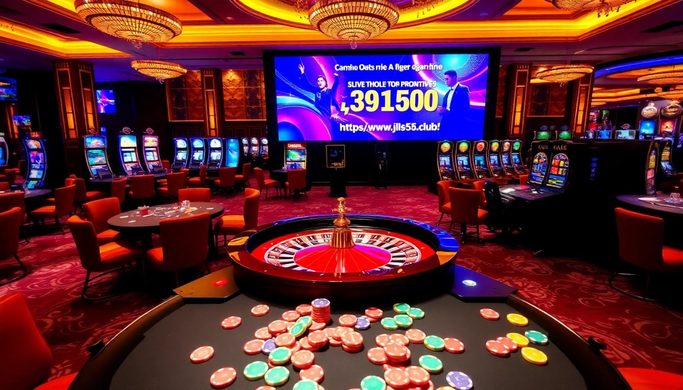 Players engaging with exciting games at https://www.jl55.club/, showcasing vibrant casino visuals.