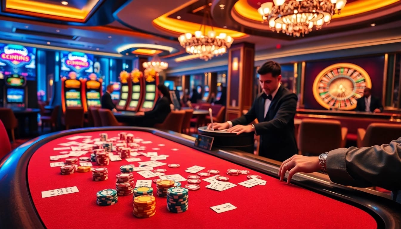 Experience the excitement of playing at BL555 casino with beautiful dealers and luxurious gaming tables.