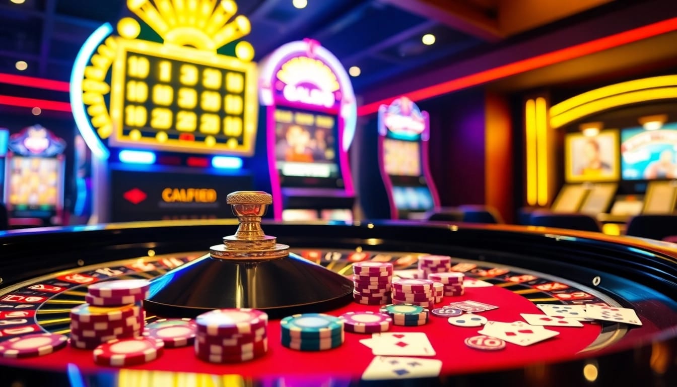 Experience thrilling gameplay with LC88's vibrant casino atmosphere, featuring roulette and exciting slot machines.