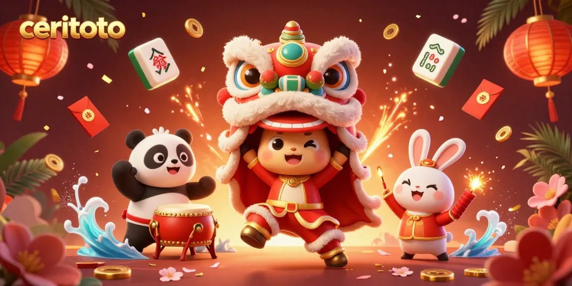 Ceritoto brings excitement to 4D lottery games with festive characters and vibrant elements.