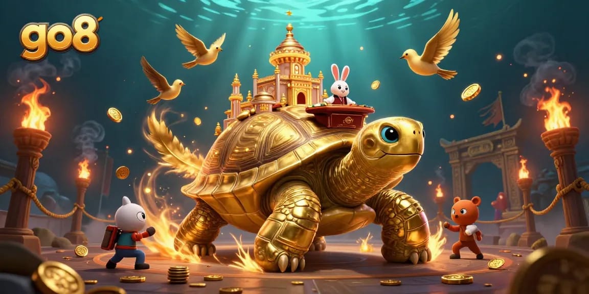 Experience thrilling go8 gameplay with a dazzling casino scene featuring unique characters and vibrant elements.