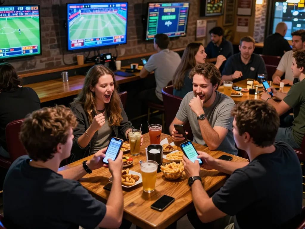 kèo nhà cái displayed prominently on smartphone screens during an exhilarating sports betting event