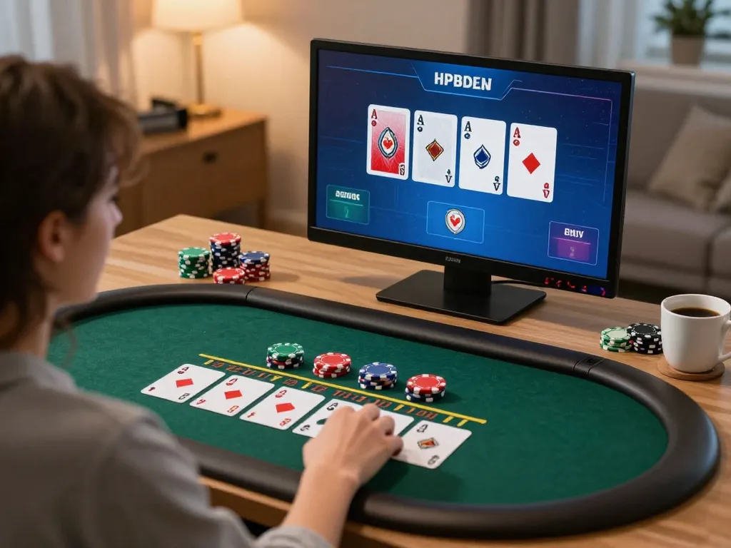 Player engaged with HZ88's live dealer blackjack on desktop, highlighting strategic gameplay