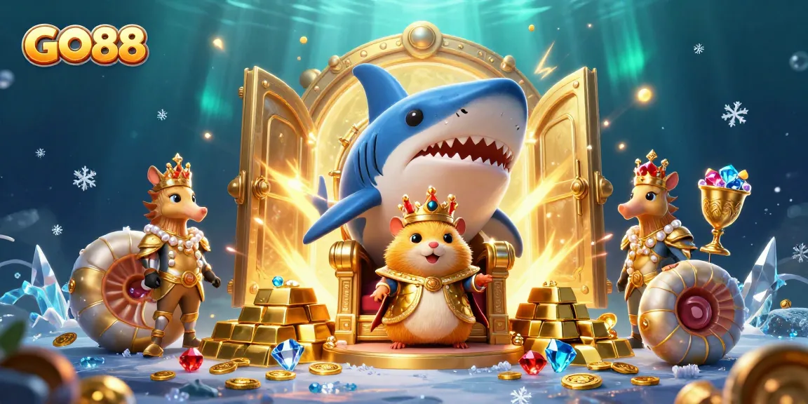 Experience GO88's exciting gaming world with treasures, vibrant characters, and stunning casino visuals.