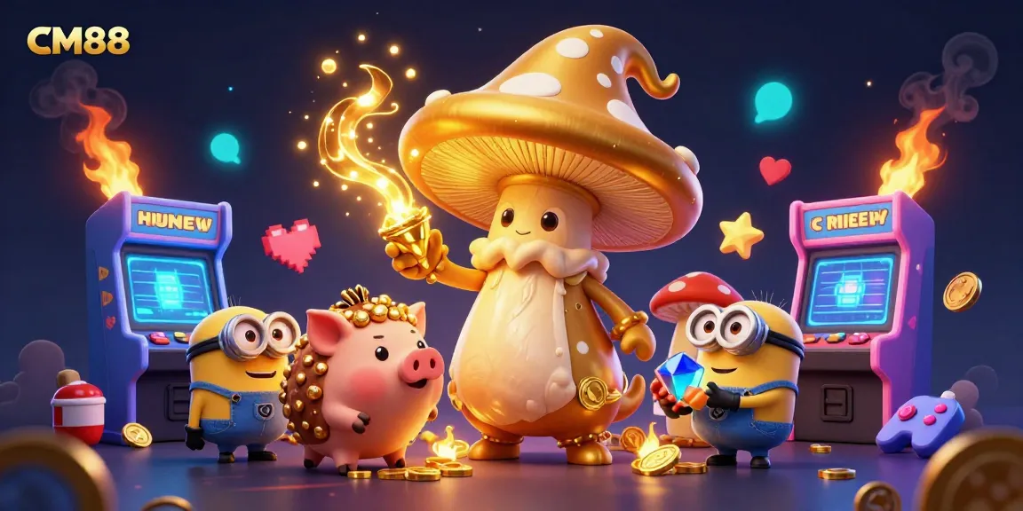 CM88 features a magical casino scene with a wizard and treasure in a vibrant gaming environment.