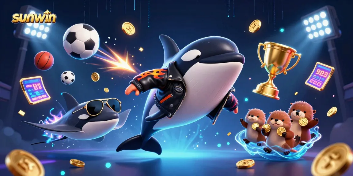 Experience excitement at sunwin with this dynamic 3D illustration showcasing thrilling gambling action.