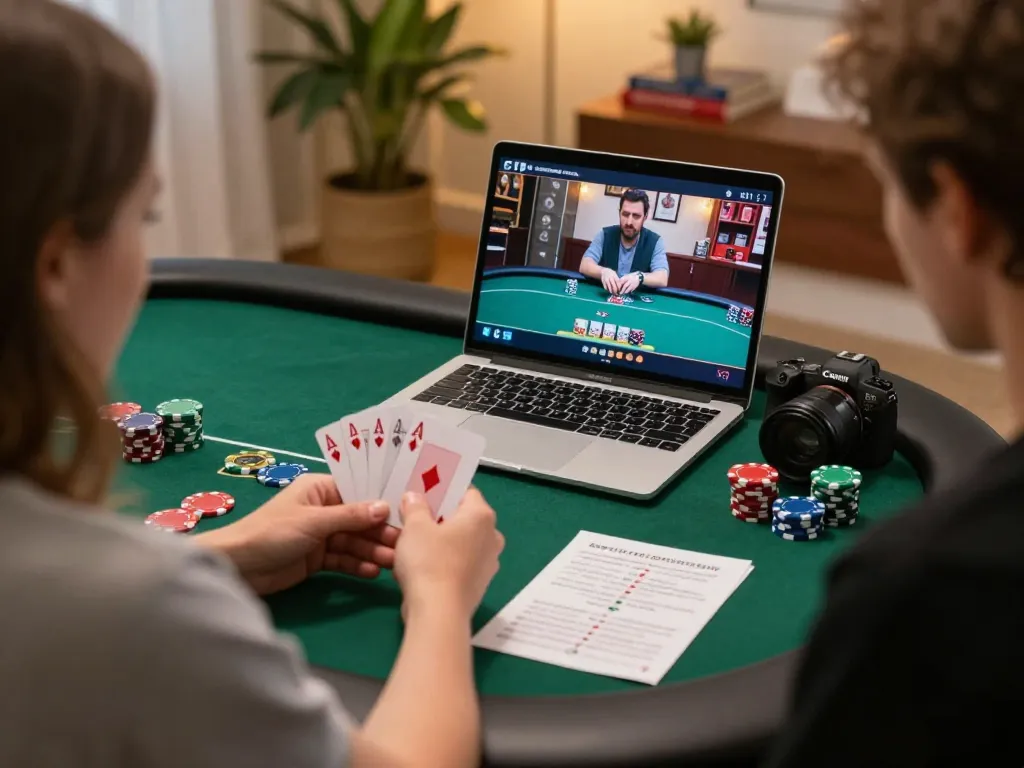 HELLO88 online poker action with players engaged in strategic gameplay from home