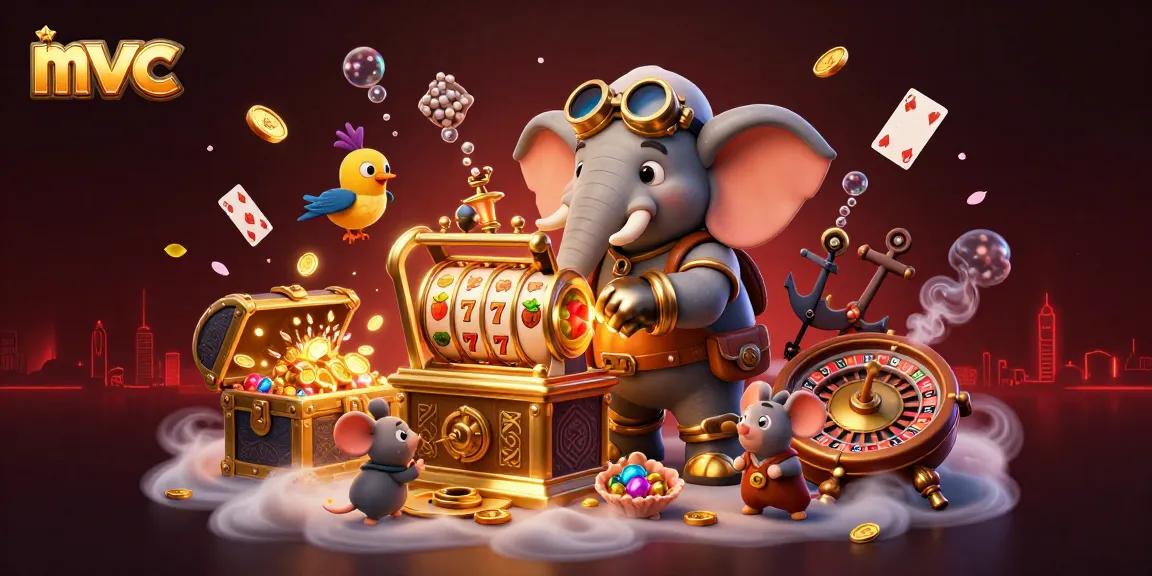 Spin reels and engage in gameplay action at mvc, featuring a whimsical steampunk casino scene.