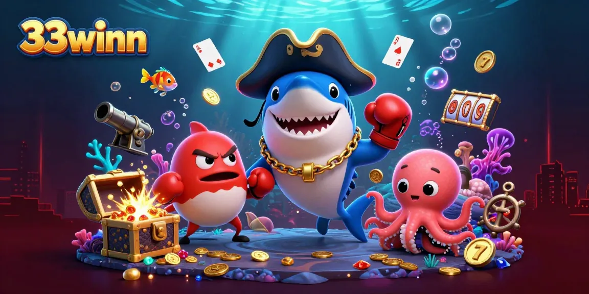 Engage in thrilling slots at 33winn, featuring colorful characters and treasure-filled underwater adventures.