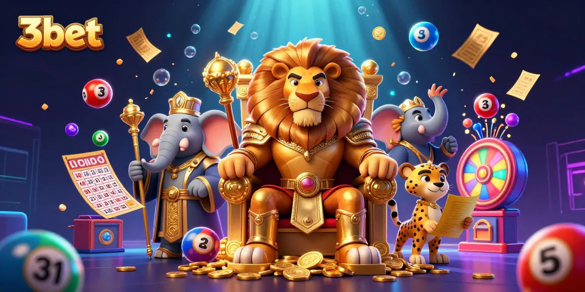 3bet gaming scene with vibrant characters and dynamic lottery elements creating excitement and engagement