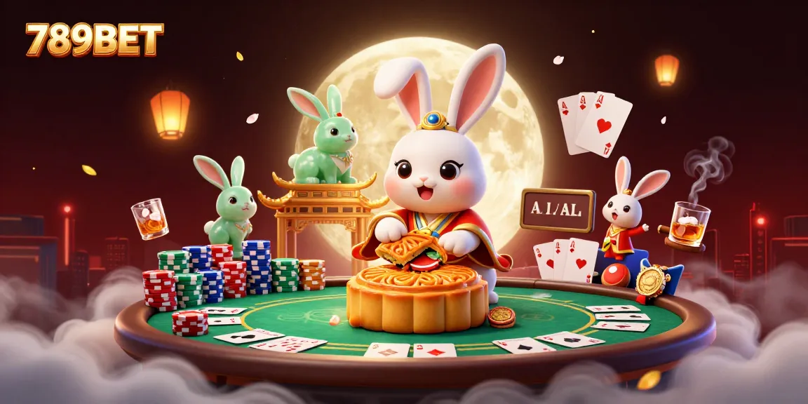 Experience thrilling gameplay with 789BET while enjoying vibrant casino elements in a mystical moonlit setting.