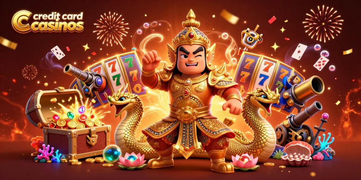 Experience thrilling gameplay at credit card casinos with vibrant characters and rich gaming elements.