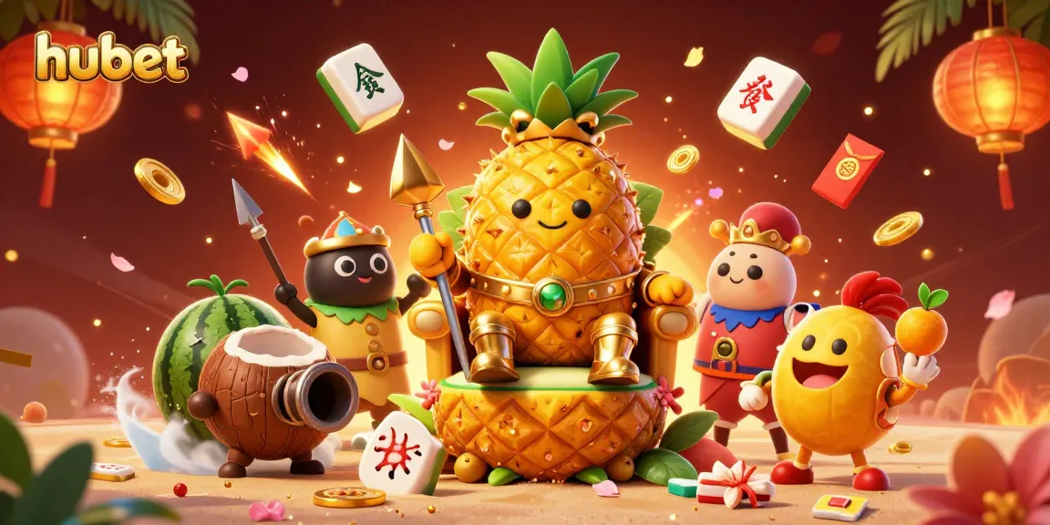 Experience thrilling wins at hubet with a vibrant 3D casino scene featuring joyful characters.