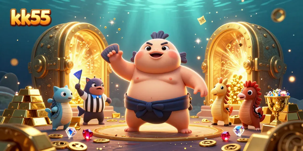 Experience thrilling betting adventures at kk55, illustrated with colorful characters and vibrant casino elements.