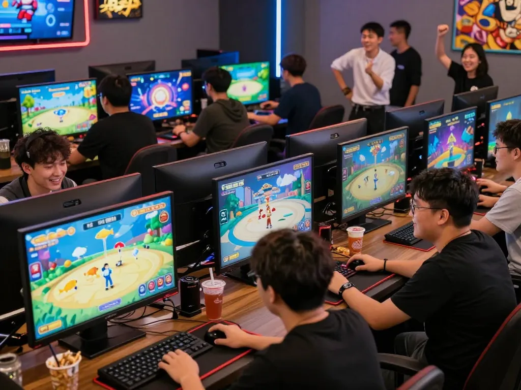Engaging community on trang chủ 789P playing electronic games in vibrant online gaming scene