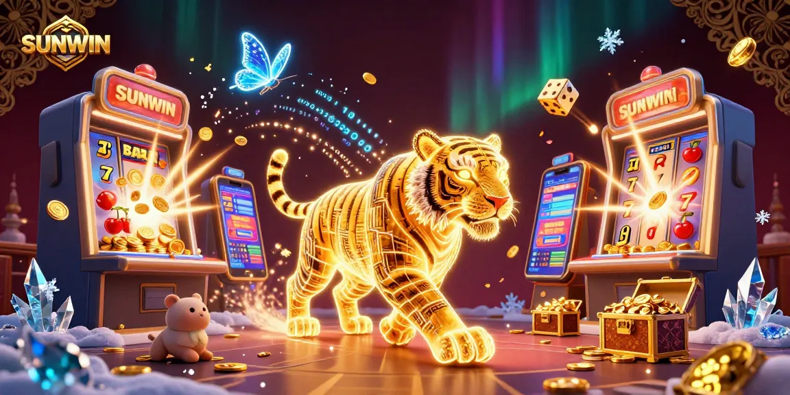 SUNWIN brings thrilling casino action to life with a golden tiger and vibrant games in a digital landscape.