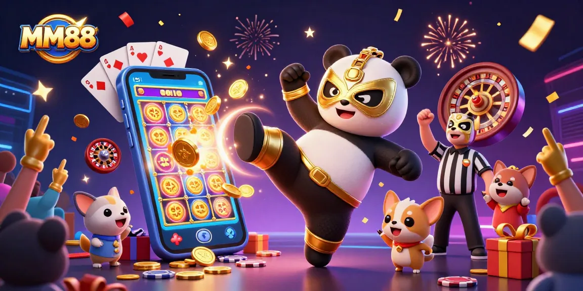Experience thrilling moments at MM88 with animated celebrations and vibrant casino action.