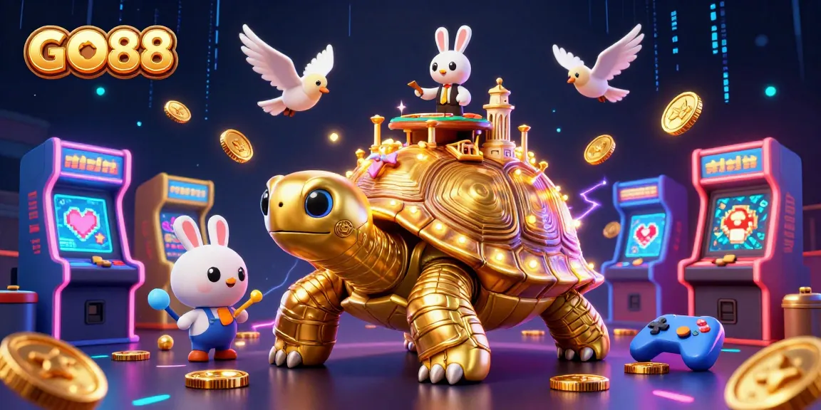 Experience GO88 with vibrant 3D casino characters and game elements adding excitement to your betting.