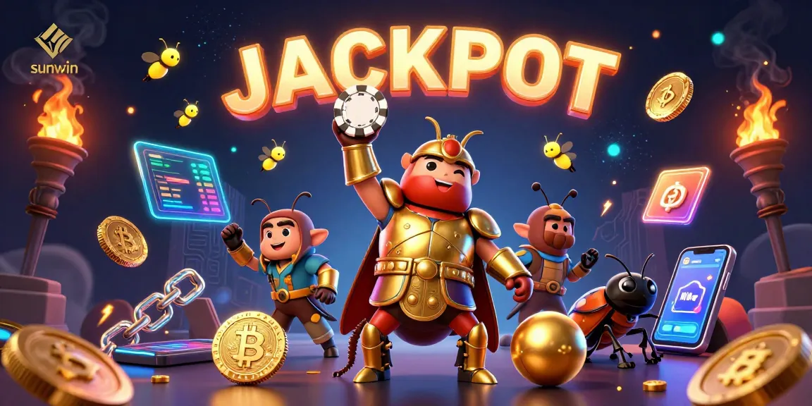 Engage with sunwin's exciting gaming scene featuring colorful characters and vibrant casino elements.