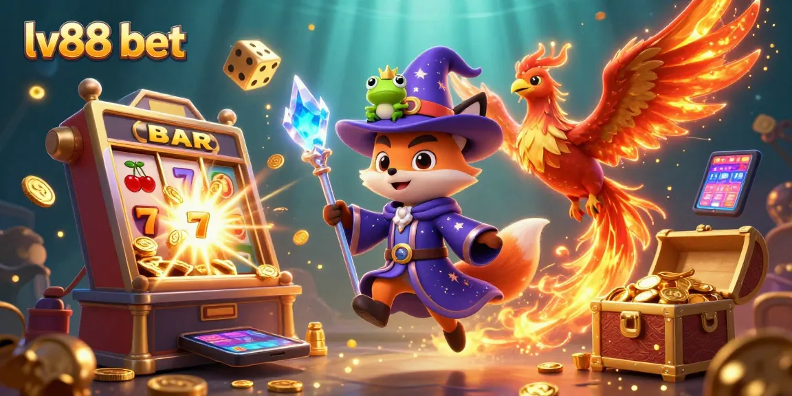 Experience thrilling jackpots at lv88 bet, featuring mystical characters, endless coins, and vibrant casino elements.