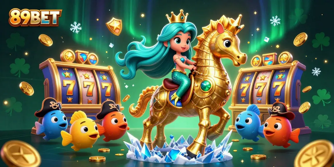 Experience joy with 89BET's colorful slot machines engaging players in a thrilling underwater world.