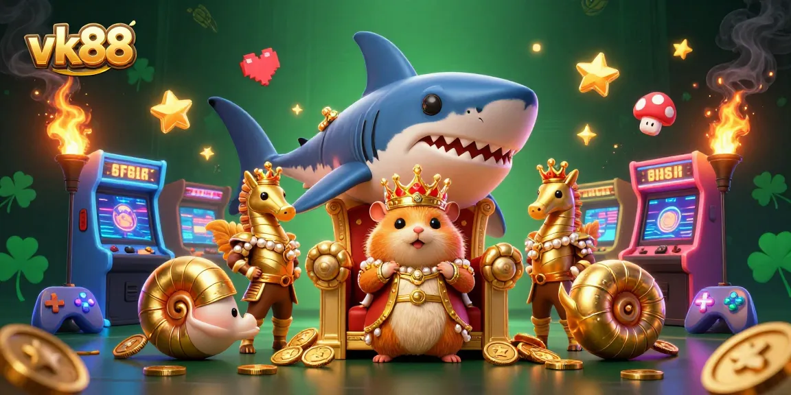 Win big at vk88 with vibrant casino-themed 3D illustration showcasing excitement and entertainment.