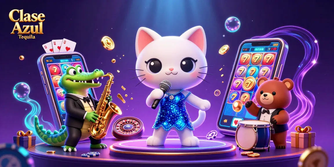 Win big while enjoying Clase Azul Tequila in a vibrant casino-themed illustration.