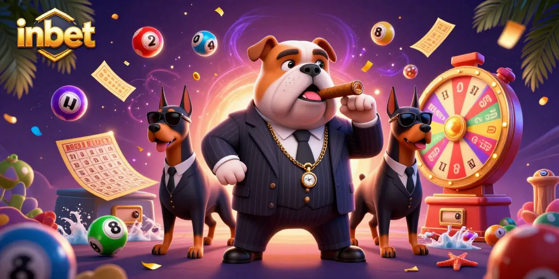Experience the thrill of inbet's dynamic 3D casino world with vibrant lottery elements and characters.