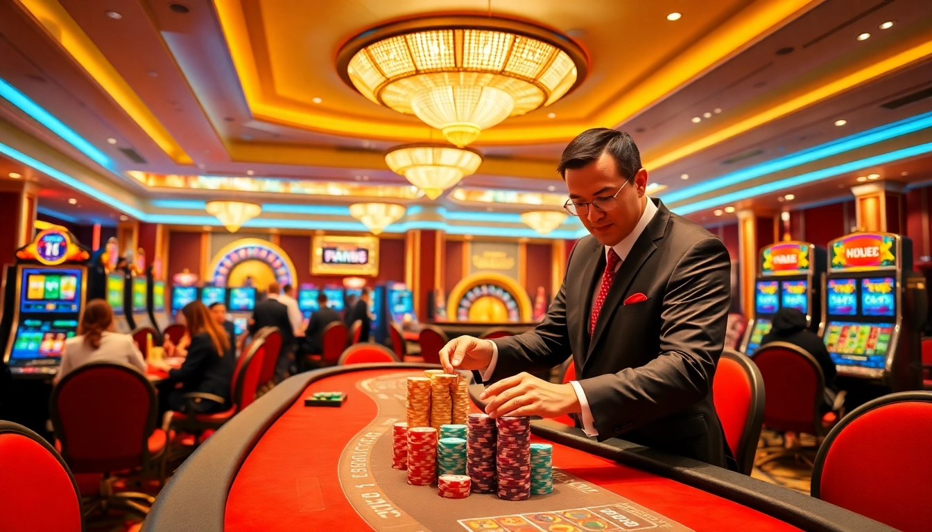 Players enjoying the HU88 CLUB experience at a vibrant casino table.