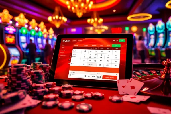 Lô đề trực tuyến online gambling interface with casino chips and cards.