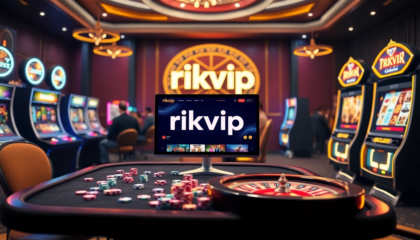 Players engaging with the rikvip online casino interface, showcasing vibrant gaming elements.