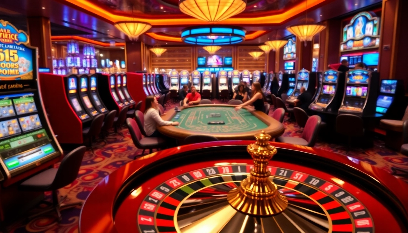 Players enjoying thrilling games at the 33win casino, showcasing vibrant tables and exciting atmosphere.