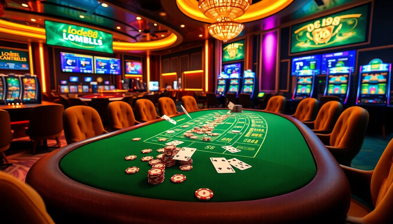 Experience high-stakes gaming action at lode88 online casino with vibrant table games and vivid graphics.
