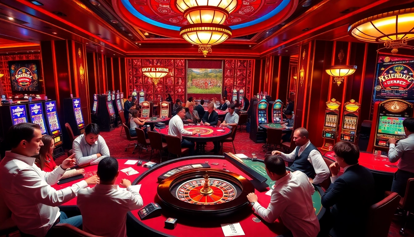 Experience dynamic betting actions at https://keonhacai.claims/ with players strategizing at a vibrant casino.