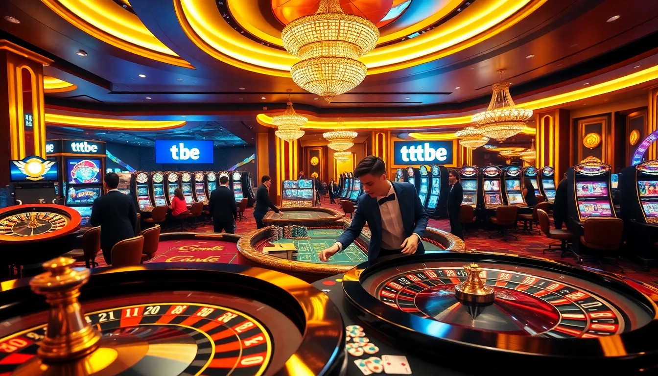 Experience the thrill of gaming at tt88 with vibrant casino tables and enthusiastic players.