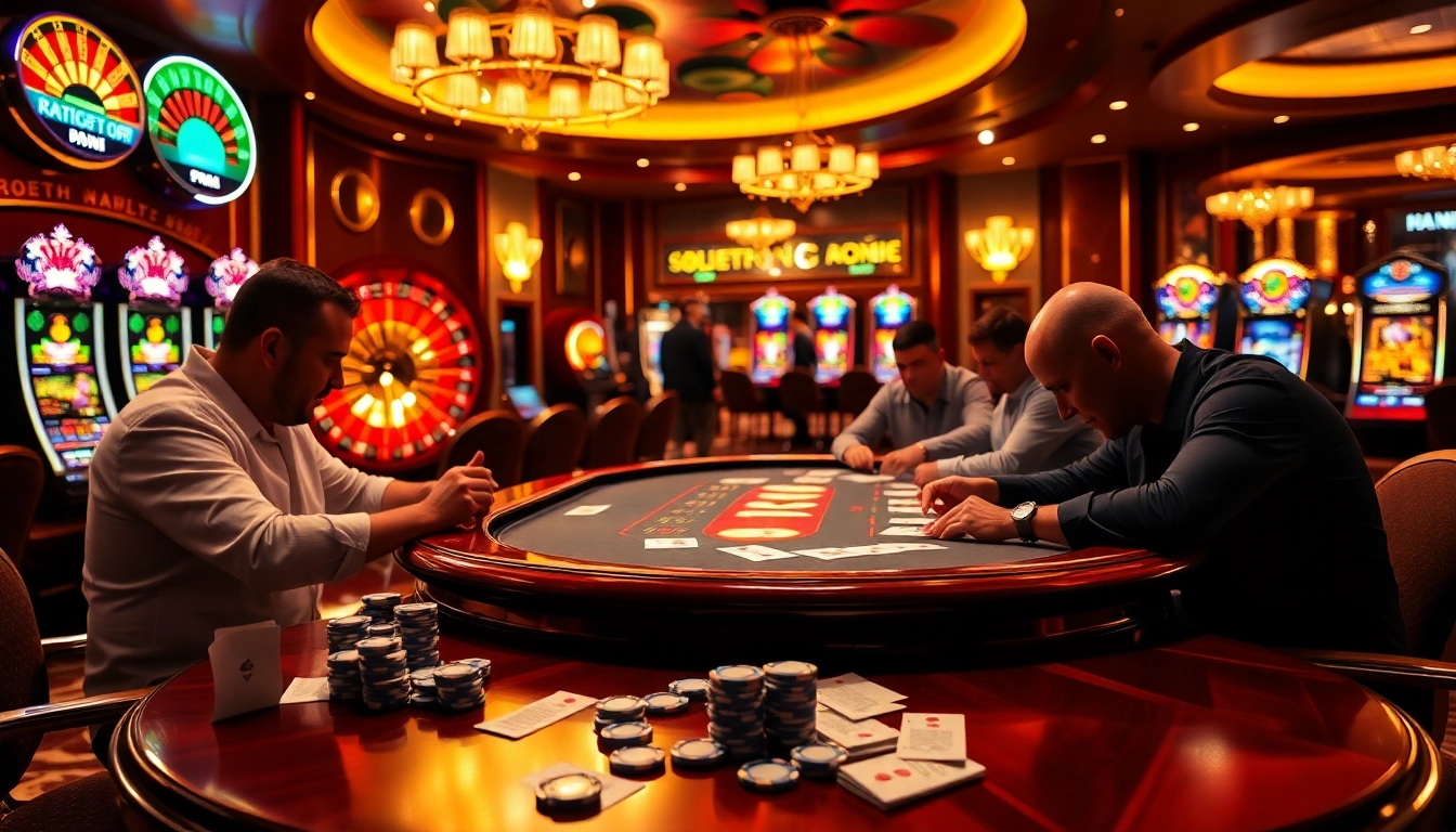 Players at https://www.eejl33.com/ experience thrilling moments at a luxurious poker table.