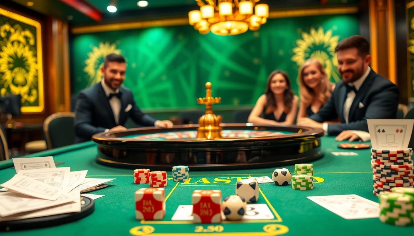 Experience thrilling gameplay with Luckywin tài xỉu as colorful dice and poker chips dominate the casino table.