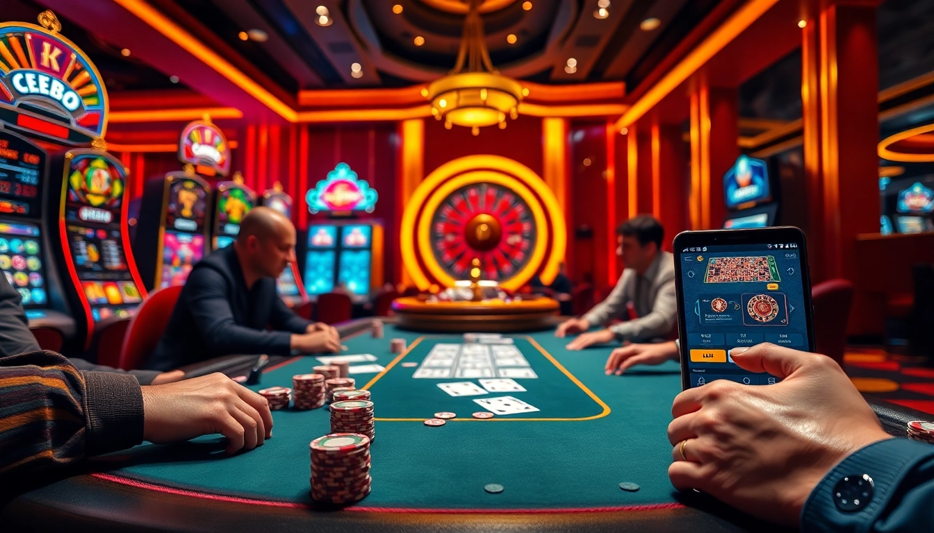 Players enjoying a thrilling game at the EE88 casino, showcasing excitement and professionalism in gambling.
