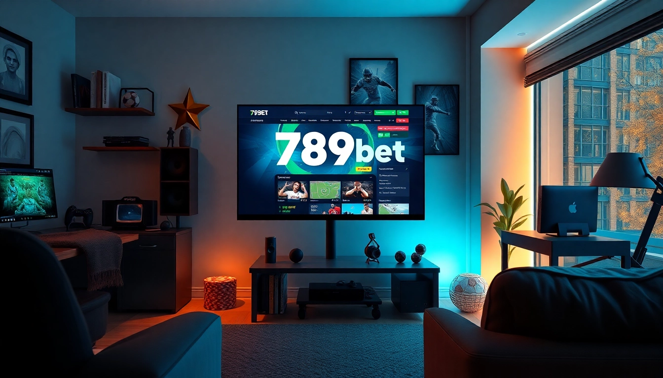 Engaging online gaming scene illustrating 789bet's dynamic betting environment with vibrant colors and modern technology.