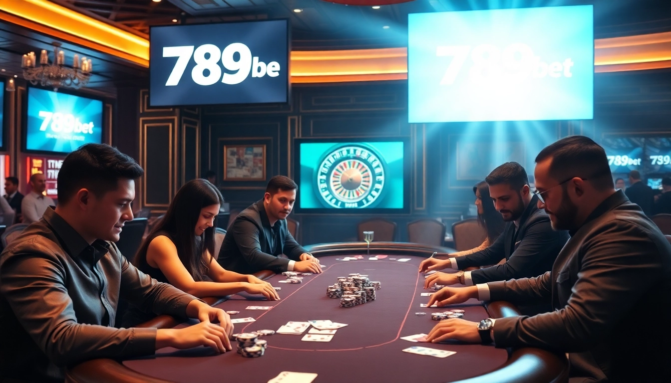 Experience high-stakes gaming at 789bet with vibrant casino tables and poker excitement.
