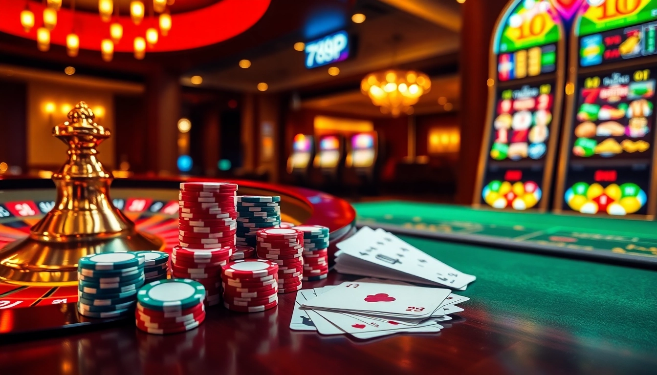 Experience the thrill of high-stakes gambling at 789P with poker chips and exciting roulette.